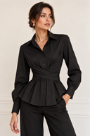 Camasa black cu esarfe