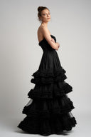 Monarch dress with ruffles