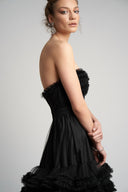 Monarch dress with ruffles