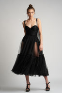 Tulle dress with built-in bodysuit