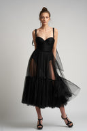 Tulle dress with built-in bodysuit