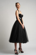 Monarh design tulle midi dress