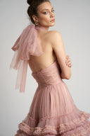 Rochie din tulle cu volane suprapuse