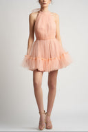 Rochie mini din tulle cu spatele gol