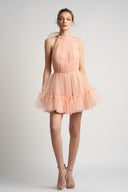 Rochie mini din tulle cu spatele gol