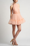 Rochie mini din tulle cu spatele gol