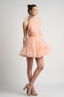 Rochie mini din tulle cu spatele gol