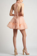 Rochie mini din tulle cu spatele gol