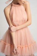Rochie mini din tulle cu spatele gol