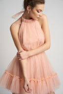 Rochie mini din tulle cu spatele gol