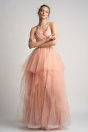 Tulle dress with pearl detail