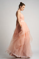 Tulle dress with pearl detail