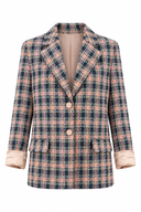 Sacou din tweed Peach Pastel