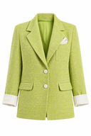 Sacou din tweed Lime