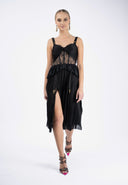 Dress with garter belt