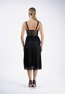 Dress with garter belt