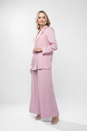 Costum cu pantalon si sacou lejer Pink