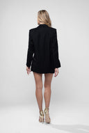 Costum sacou lejer din in peliculizat cu pantaloni scurti Black