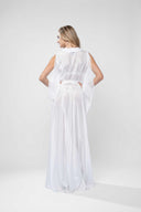Rochie lunga tip camasa din matase