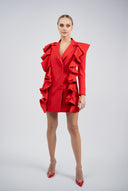 Rochie sacou cu volane