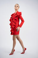 Rochie sacou cu volane