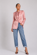 Sacou pink cu croiala masculina