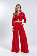 Sacou cropped red & white