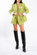 Sacou din tweed Lime