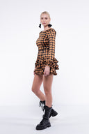Rochie Pixie cu maneca si volane