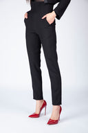 Tapered trousers with a corset waistband