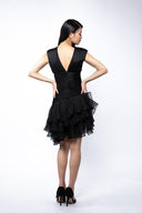 Rochie din matase cu fusta asimetrica