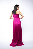 Rochie din matase cu slit adanc