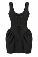 Mini dress with sculpted volume