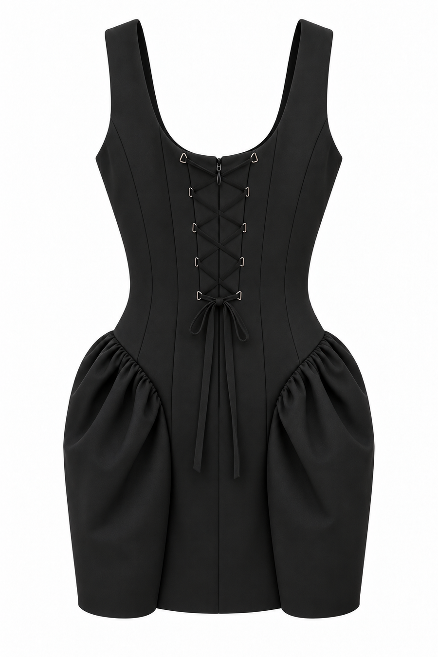 Mini dress with sculpted volume