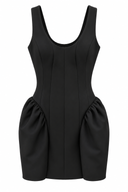 Mini dress with sculpted volume