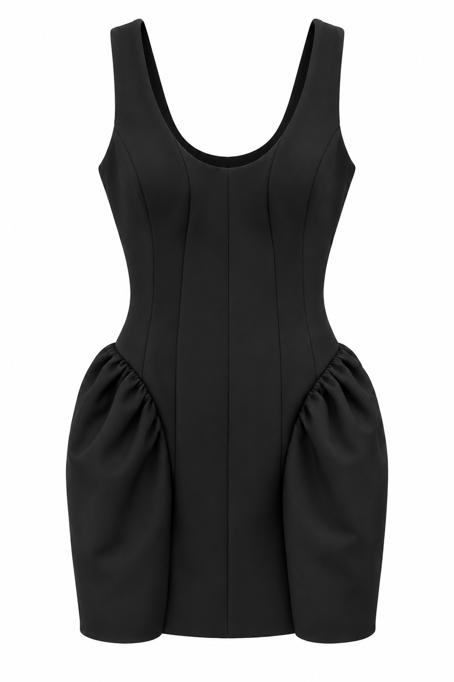 Mini dress with sculpted volume