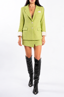 Sacou din tweed Lime