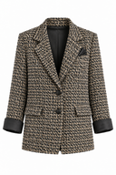 Sacou din tweed Black