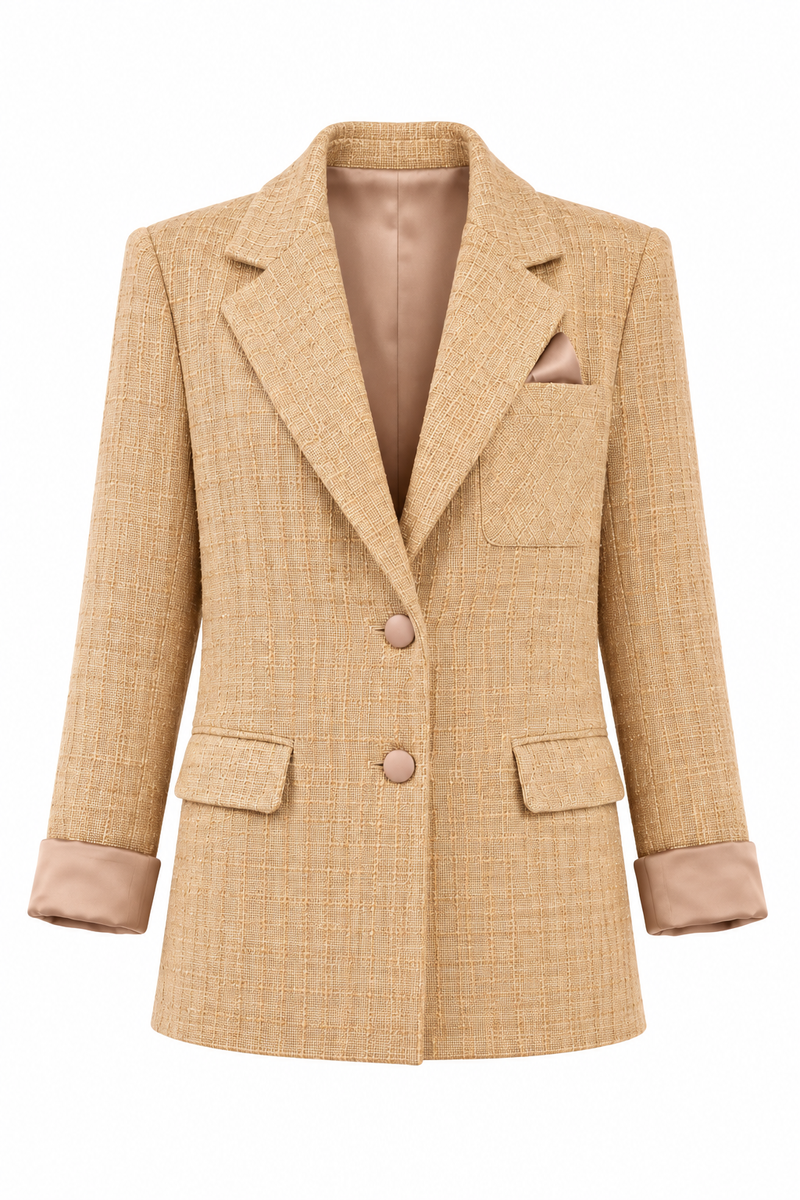 Sacou din tweed Nude