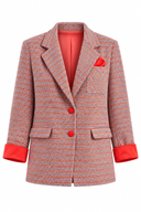 Sacou din tweed Corai