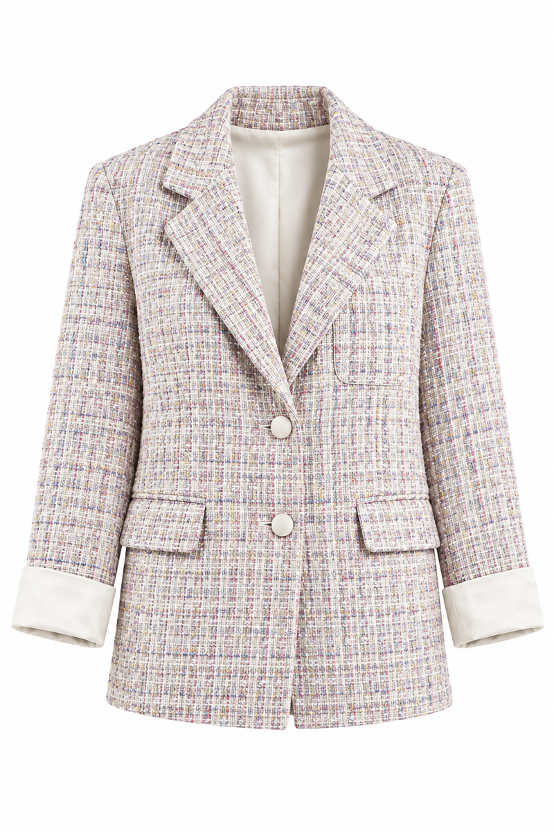 Sacou din tweed Pastel