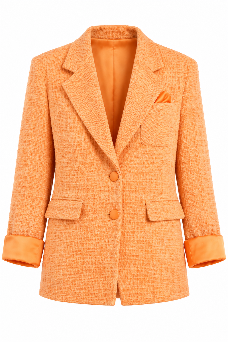 Sacou din tweed Orange