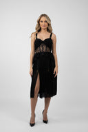 Dress with garter belt