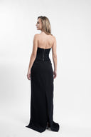 Corset negru cu detaliu din  paiete
