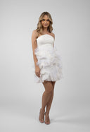 Mini dress with ruffles