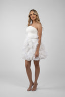 Mini dress with ruffles