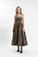 Rochie midi cu corset alungit