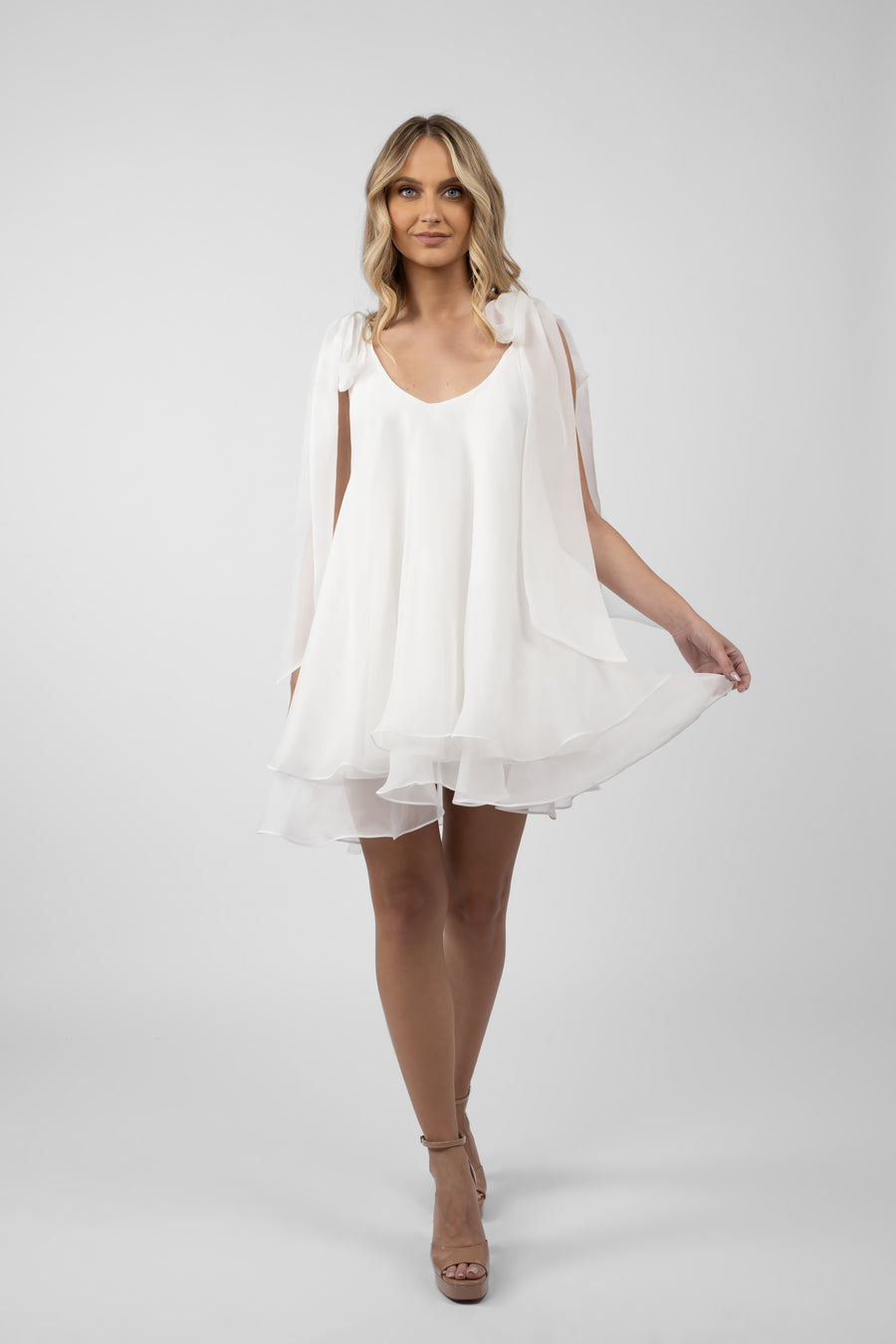 Rochie mini cu esarfe