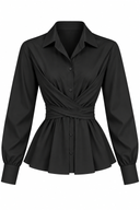 Camasa black cu esarfe