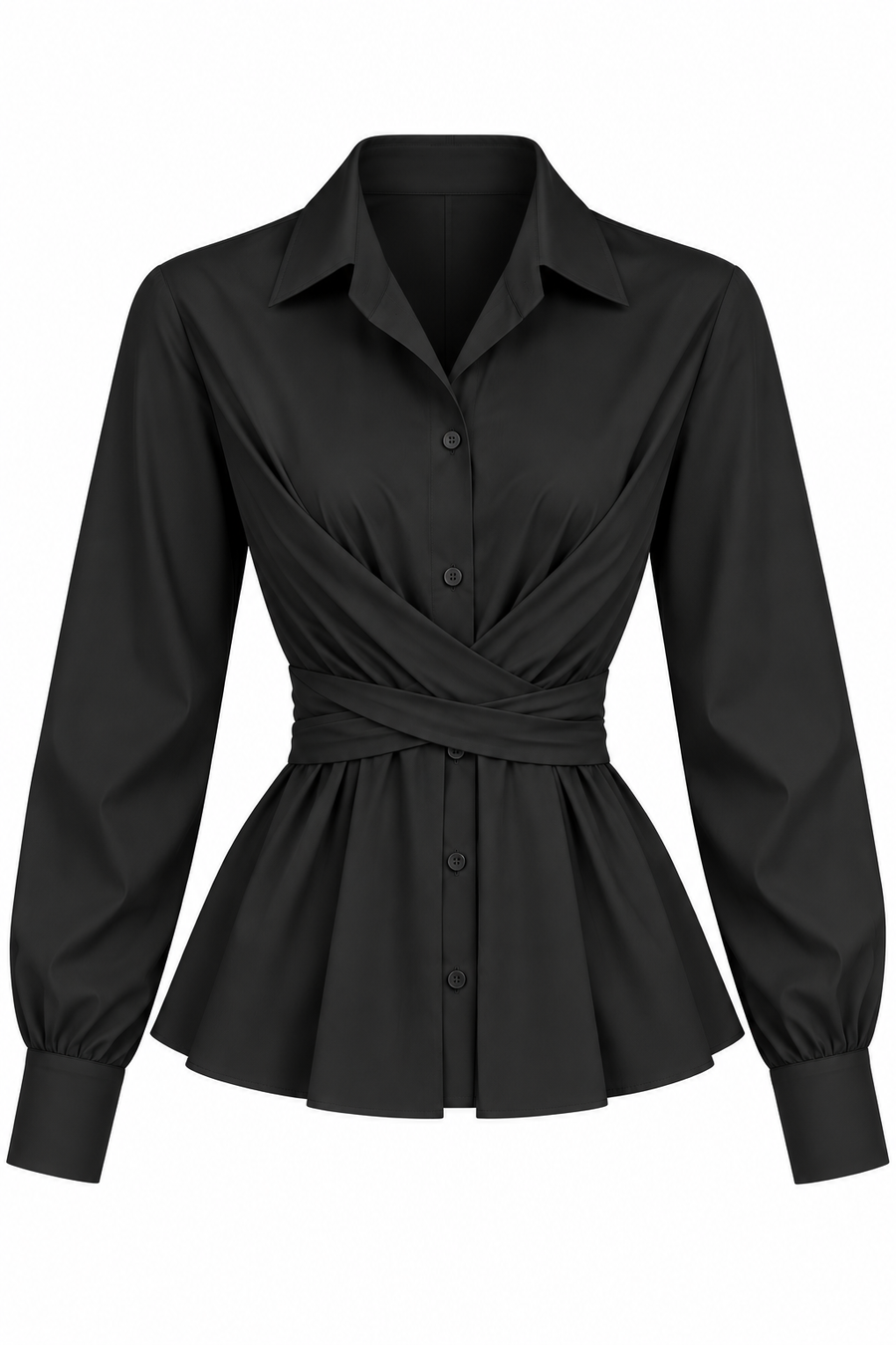 Camasa black cu esarfe